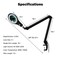 LED Magnifying Glass Desk Lamp with Swivel Arm Suitable for Tabletop